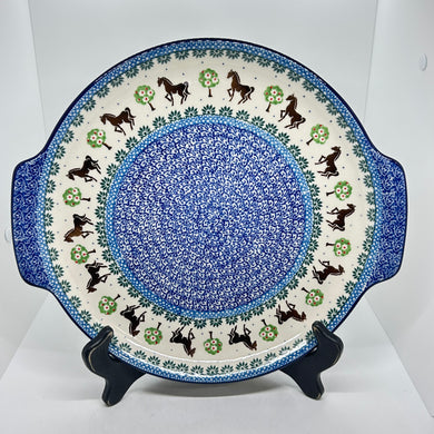 Platter ~ Round w/ Handles ~ 11.75 inch - 2256X - T3!