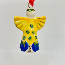 Load image into Gallery viewer, Christmas Market Angel - Yellow/Blue Snowflake