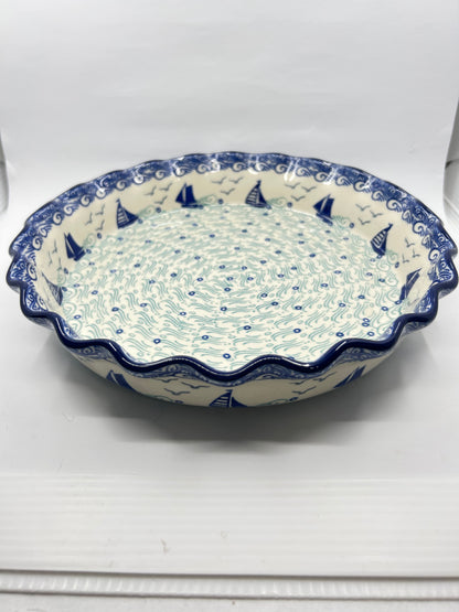 636 ~ Pie Plate ~ Fluted ~ 10" ~ 2988X - T4*