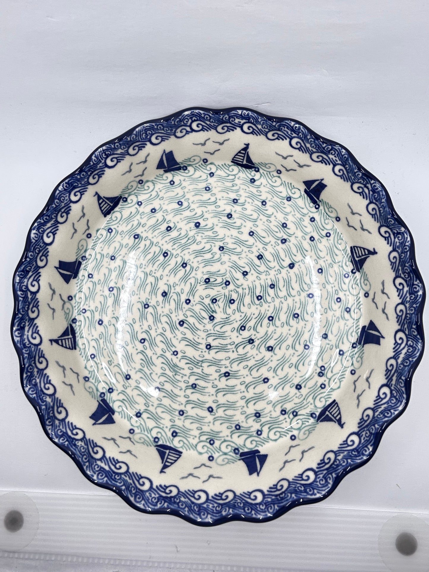 636 ~ Pie Plate ~ Fluted ~ 10" ~ 2988X - T4*