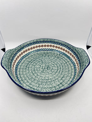 417 ~ Baker ~ Round w/ Handles ~ 10