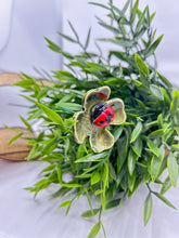 Load image into Gallery viewer, Ceramic Ladybug on Clover