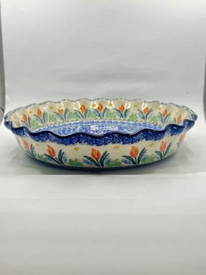 636 ~ Pie Plate ~ Fluted ~ 10" ~ 3371X - T4*