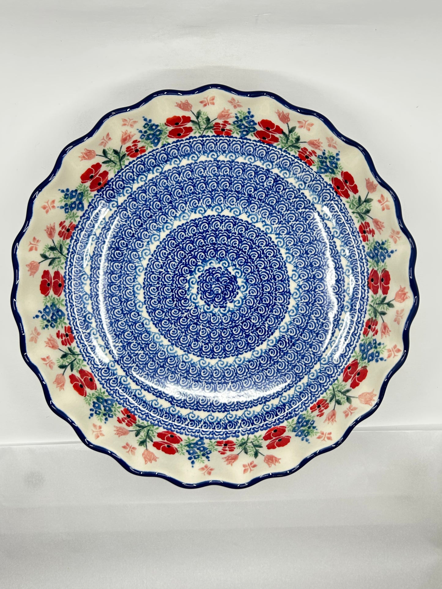 636 ~ Pie Plate ~ Fluted ~ 10" ~ 3220X - T4*