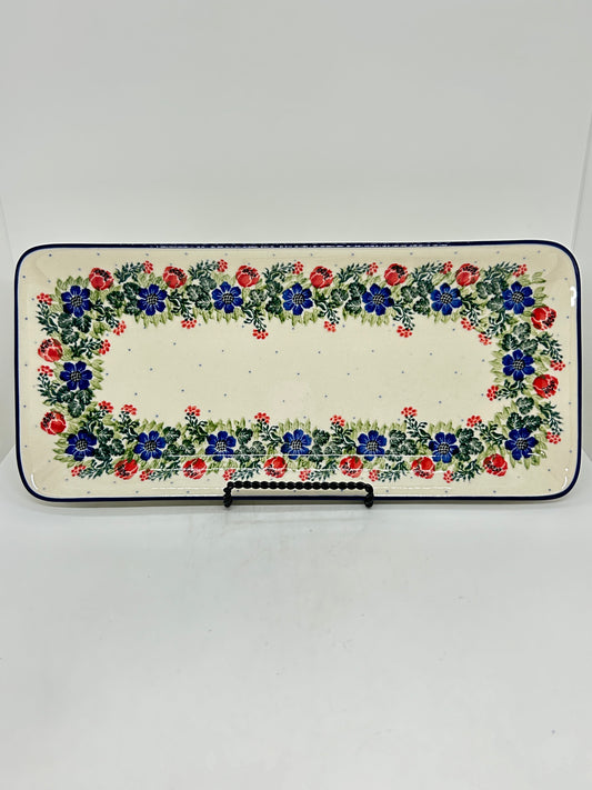 584 ~ Scalloped Tray ~ 6" x 13" ~ 1535X - T3!