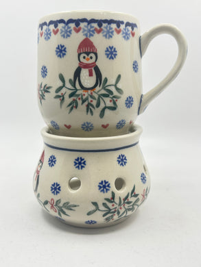 Lady Blue Mug and Warmer SET - 029 - U2