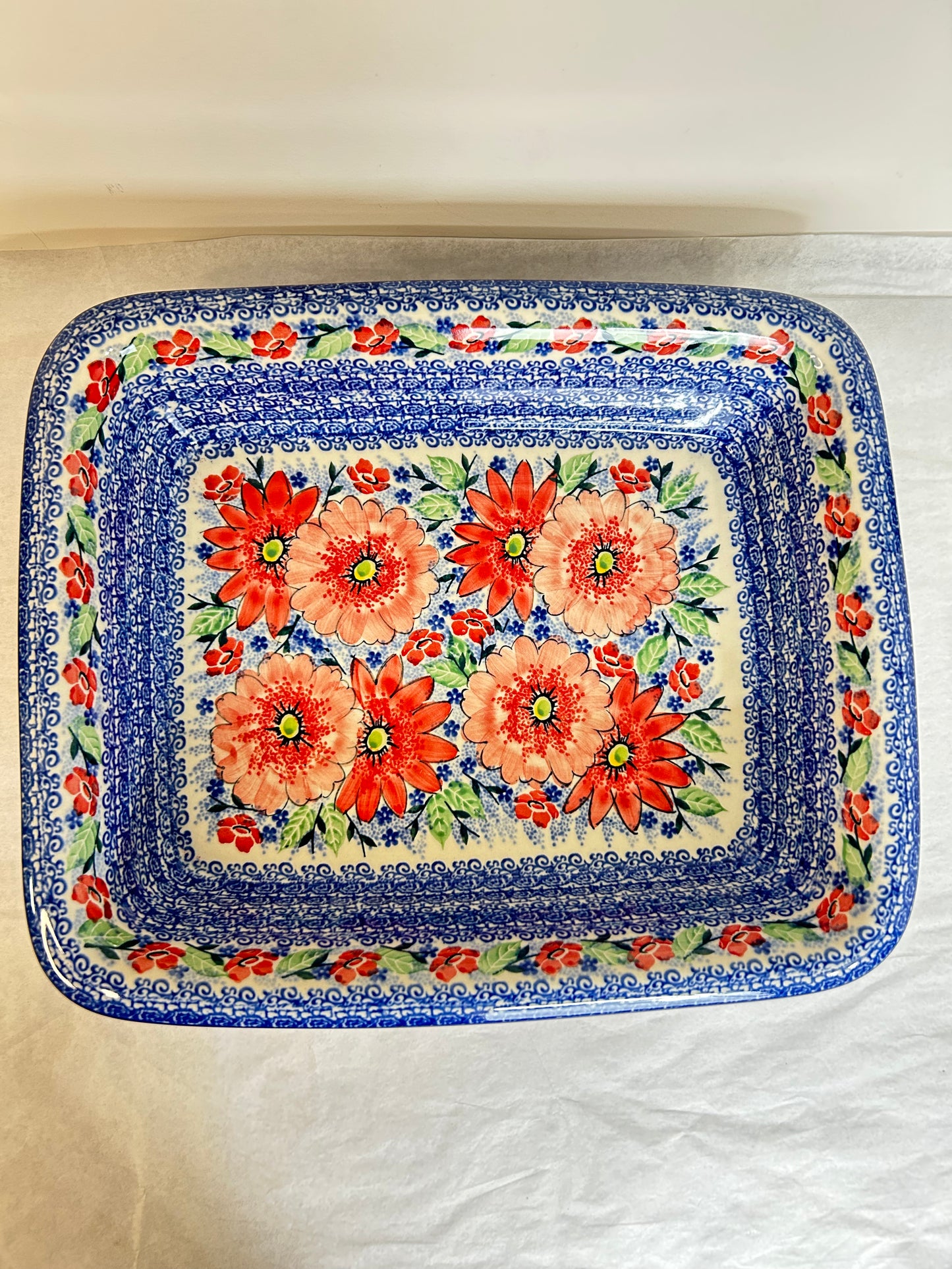 854 ~ Baker ~ Rectangular w/Rim ~ Lasagna ~ 11.25" x 13.75" U5137 ~ U4*