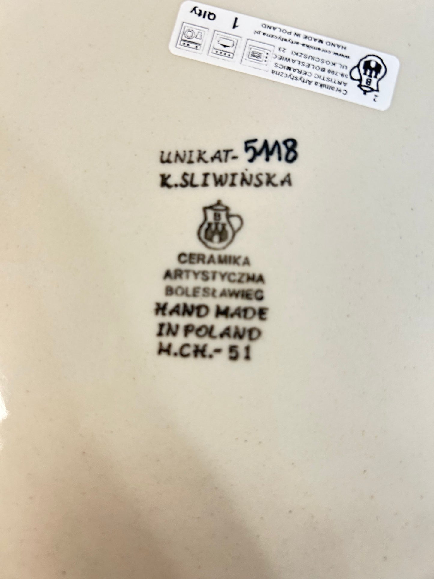 Pie Plate ~ Fluted ~ 10 inch ~ U5118 ~ U3*