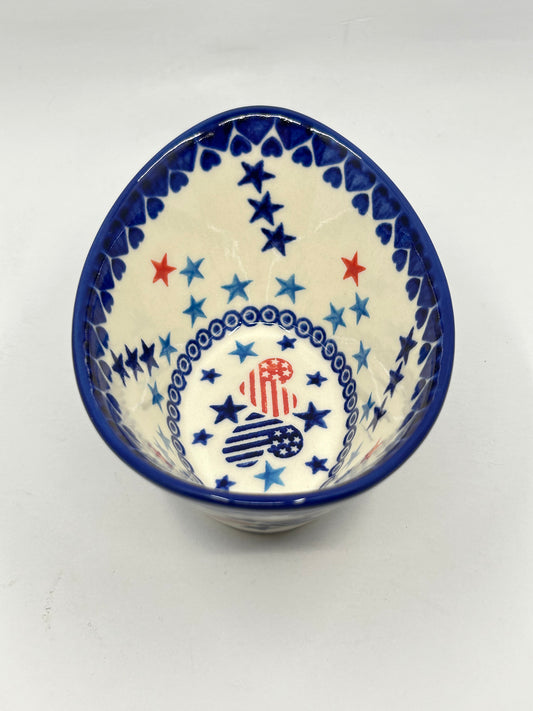 Modern Curved Bowl - Patriotic Love - U