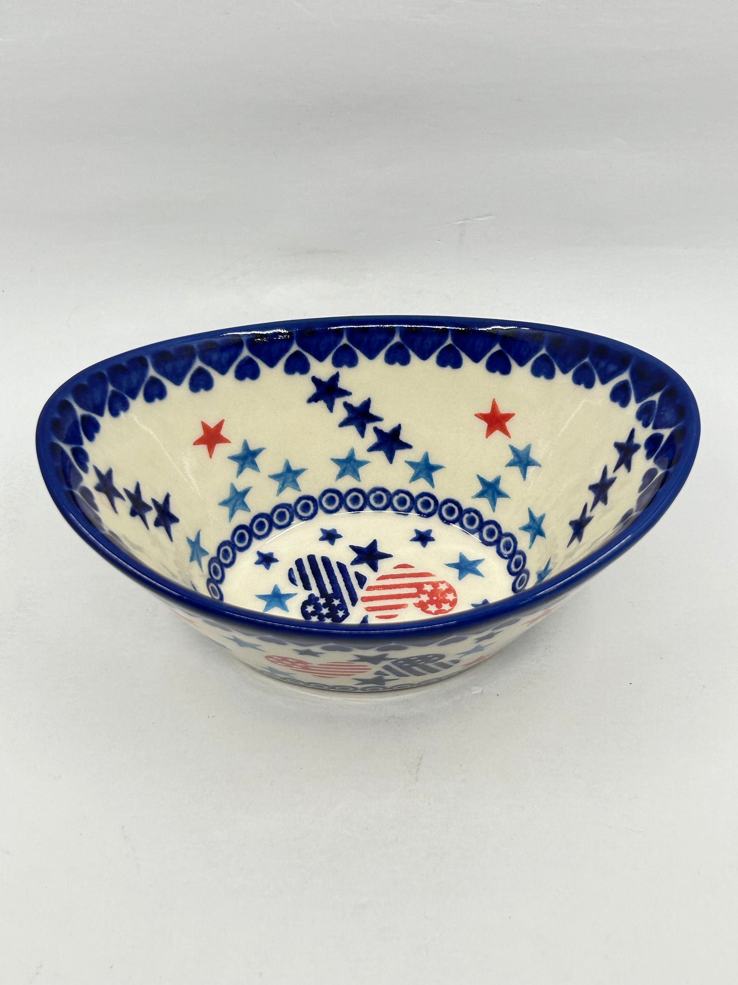 Modern Curved Bowl - Patriotic Love - U