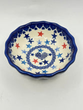 Load image into Gallery viewer, Scalloped Bowl - Patriotic Love - U
