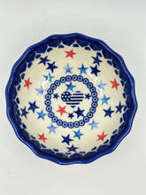 Load image into Gallery viewer, Scalloped Bowl - Patriotic Love - U