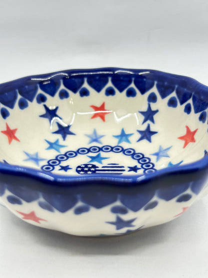 Scalloped Bowl - Patriotic Love - U