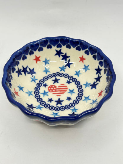 Scalloped Bowl - Patriotic Love - U