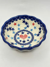 Load image into Gallery viewer, Scalloped Bowl - Patriotic Love - U