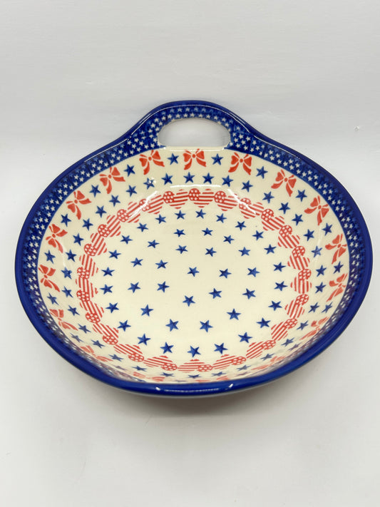Bowl with Handles - Patriotic Love - U