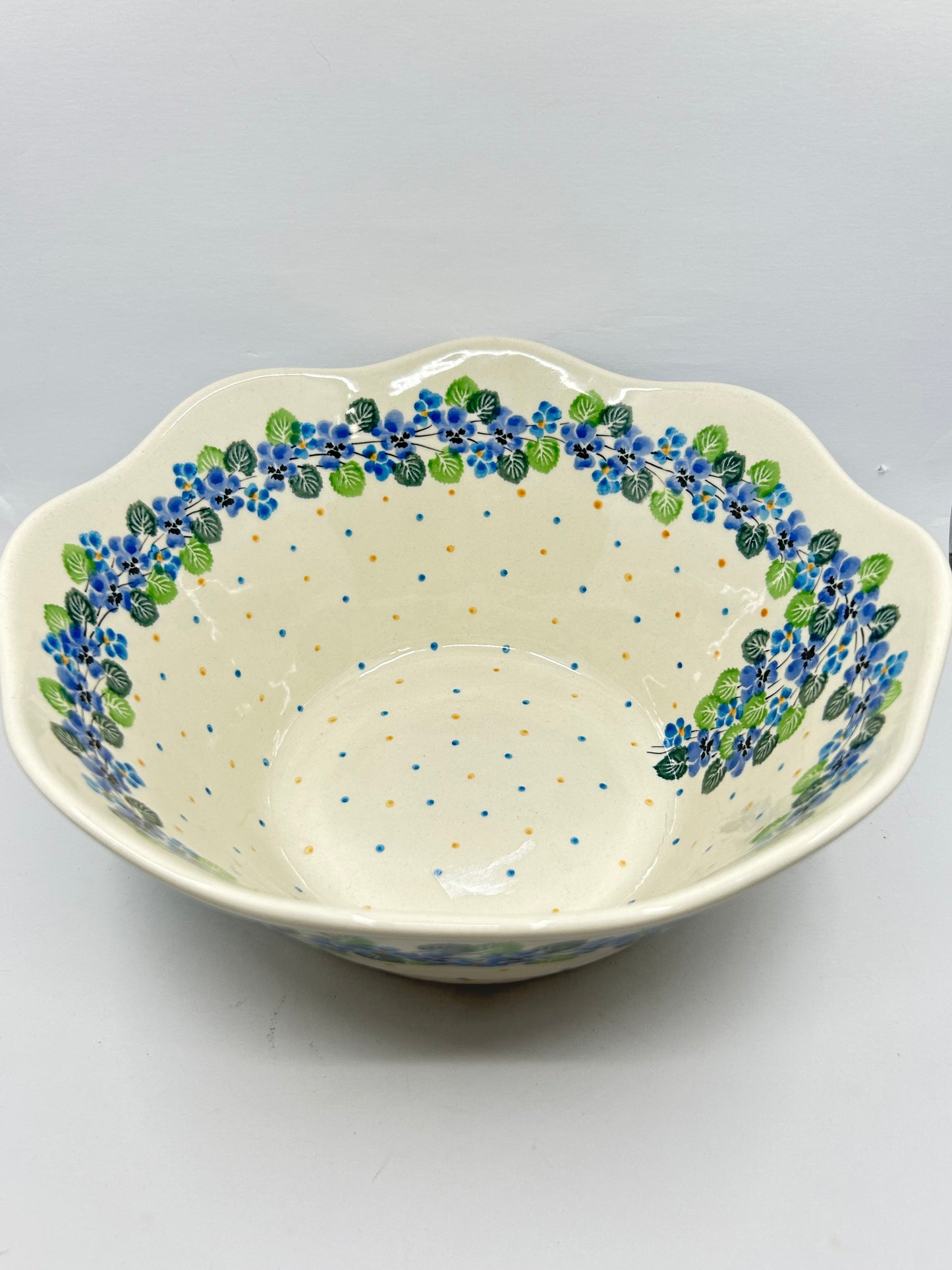 Pottery Misfit Bowl ~ Wavy Edge ~ Medium ~ 10 inch ~ 2339 - T3!