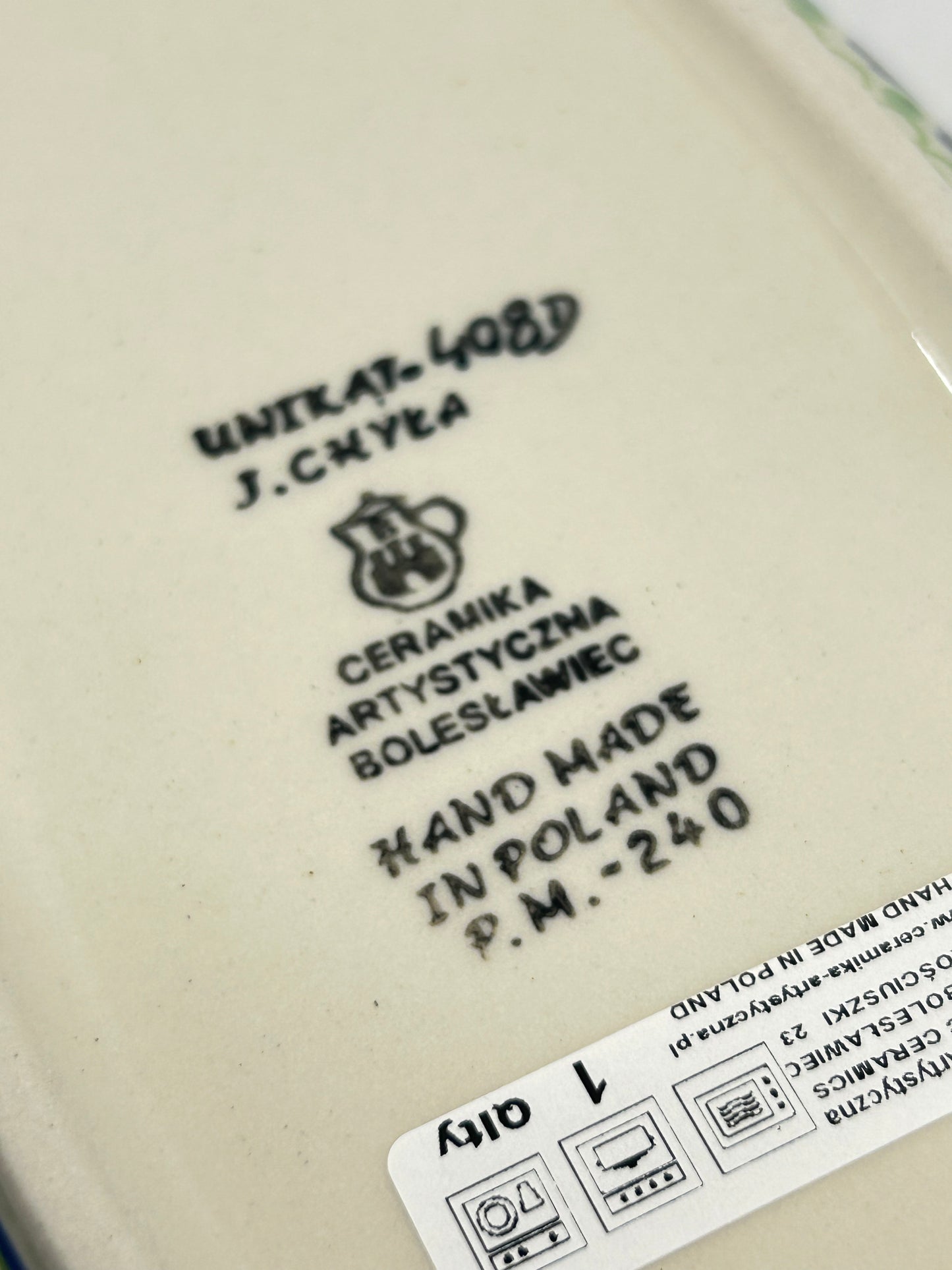 Small Oval Baker with Handles - U408D - U4*