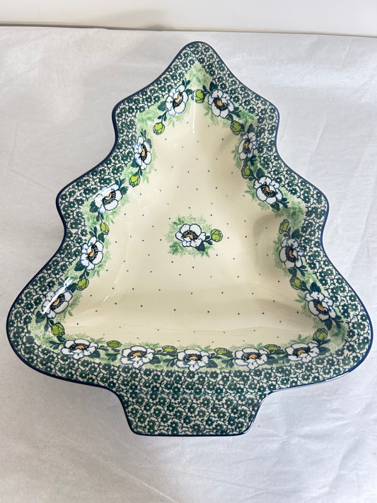 A52 Tree Bowl  ~ 12" ~ Green Tree - T3*