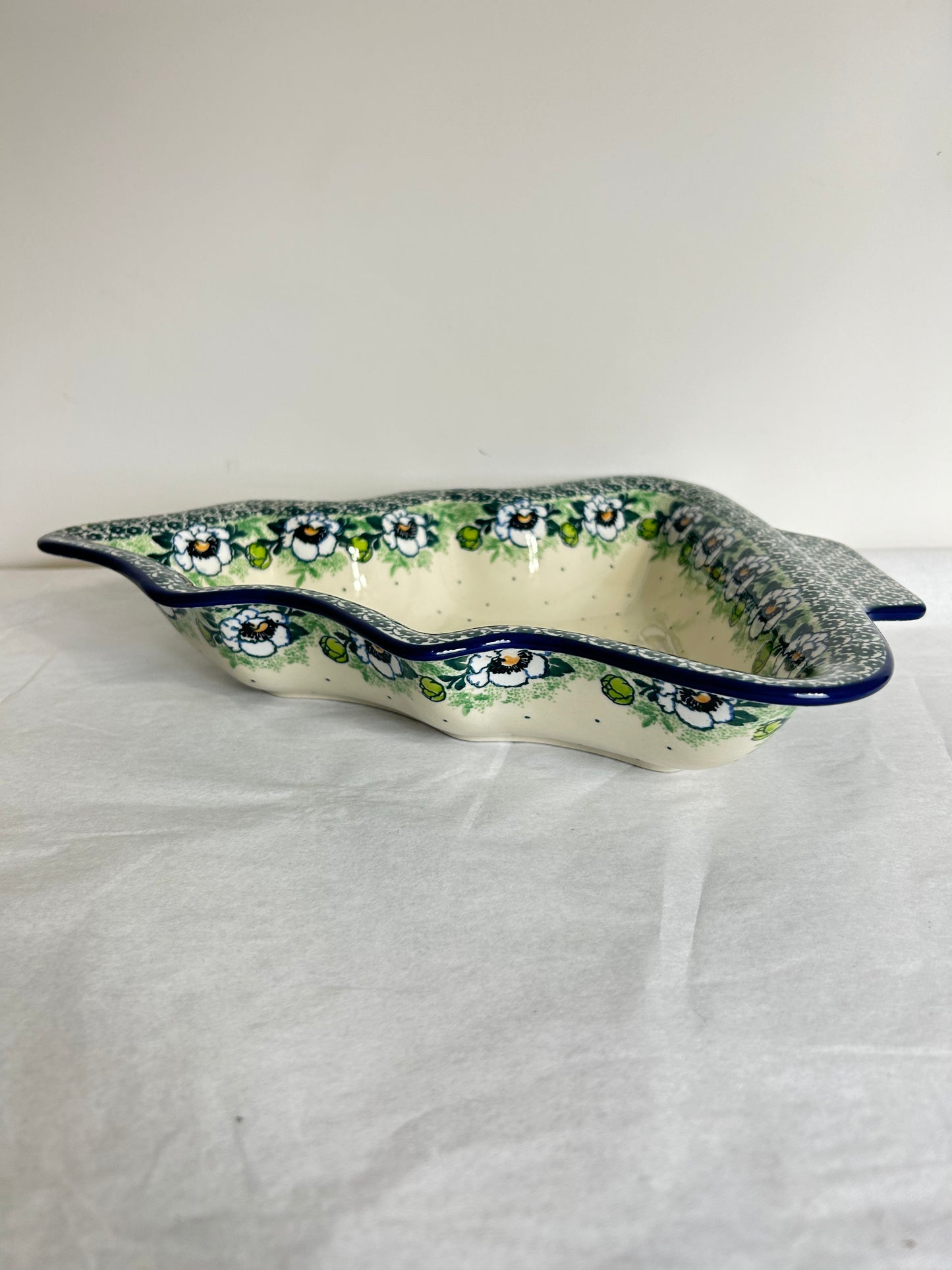 A52 Tree Bowl  ~ 12" ~ Green Tree - T3*
