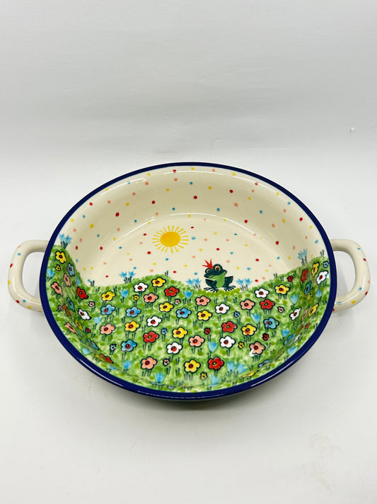 Baker ~ Round w/ Handles ~ 8 inch ~ U4877 ~ U6*