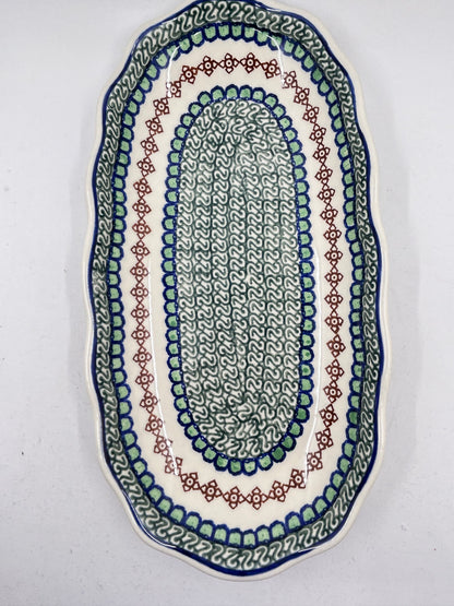 Tray ~ Scalloped Oval ~ 6.25 x 12.5 inch ~ 0020A - T1!