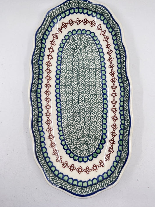 Tray ~ Scalloped Oval ~ 6.25 x 12.5 inch ~ 0020A - T1!