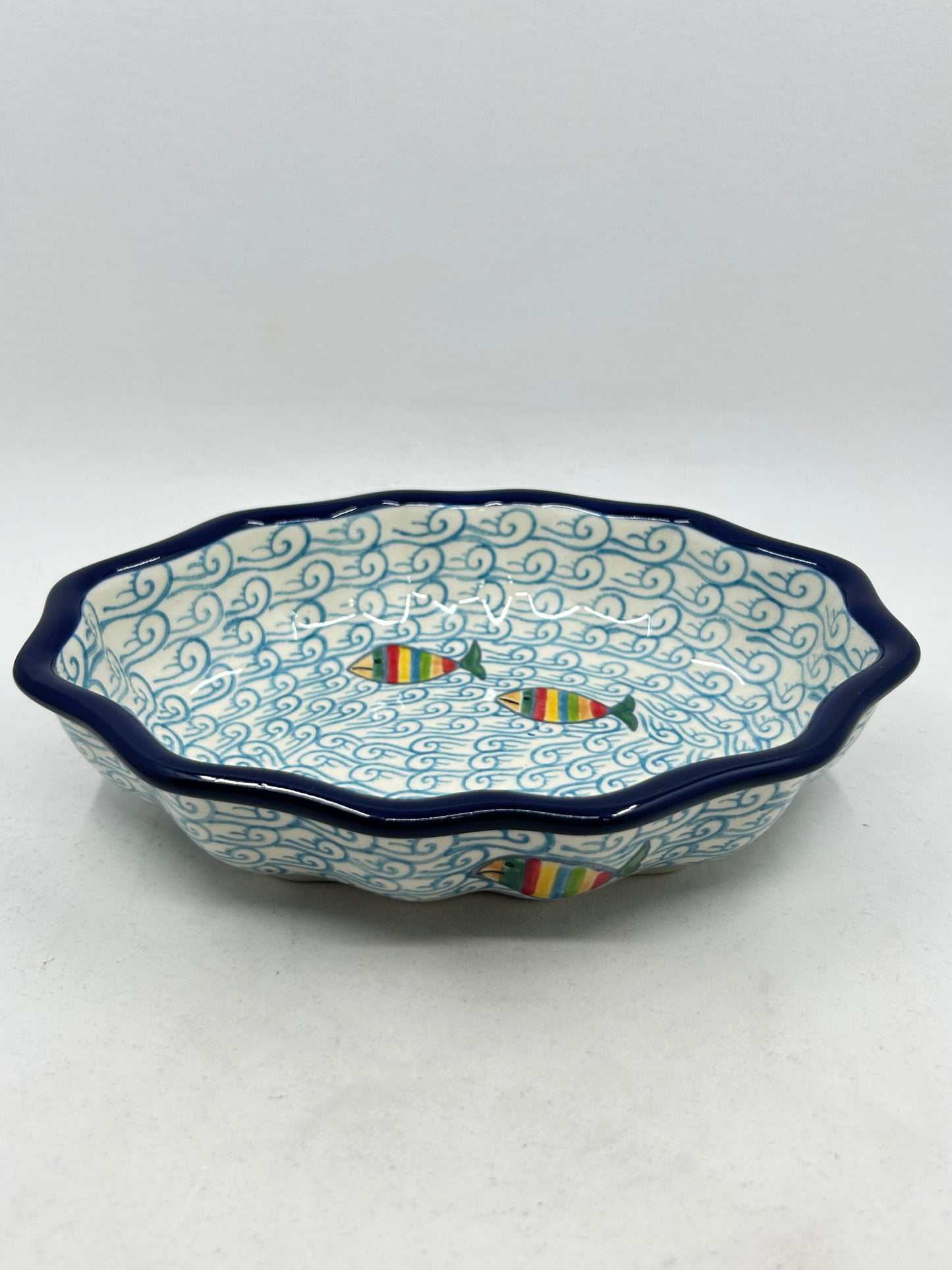 Bowl ~ Oval Fluted ~ 6 x 7.5 inch ~ 2540X ~ T4!