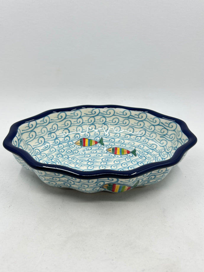 Bowl ~ Oval Fluted ~ 6 x 7.5 inch ~ 2540X ~ T4!