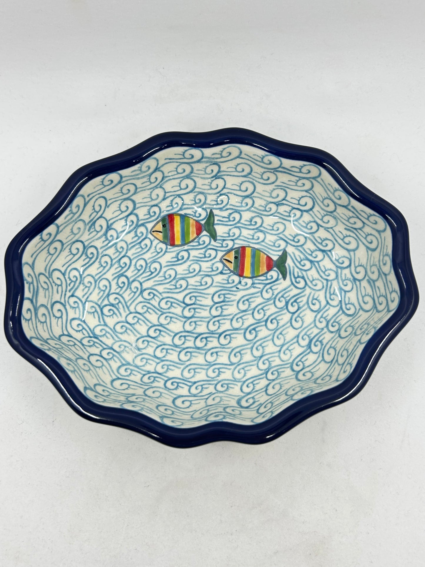 Bowl ~ Oval Fluted ~ 6 x 7.5 inch ~ 2540X ~ T4!