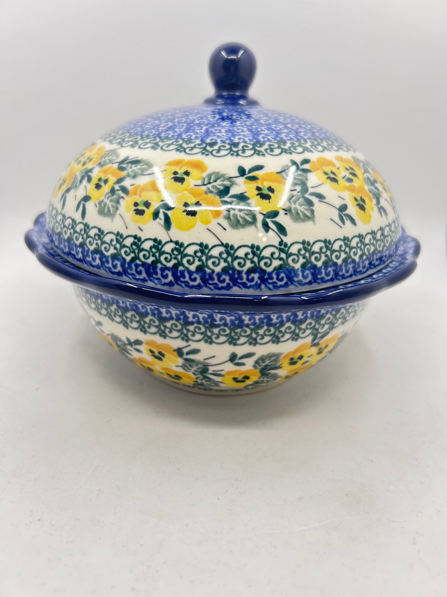 Baker ~ Wavy Edge Oval with Lid ~ 9.5 inch ~ 3299X ~ T4!