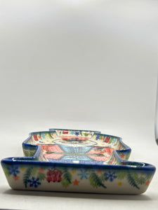 Nutcracker Platter -  Red Hat with Berries in Pocket*
