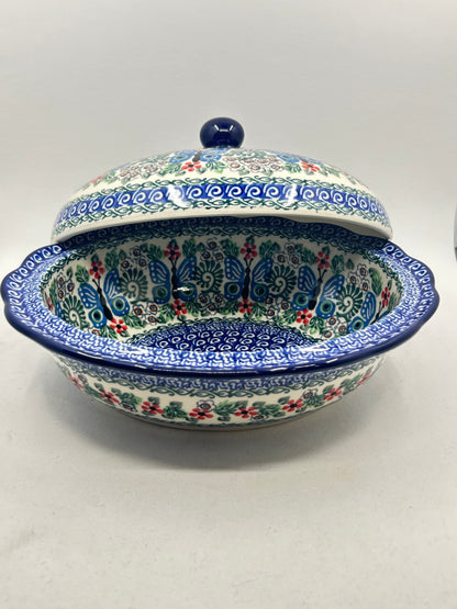 Baker ~ Wavy Edge Oval with Lid ~ 9.5 inch ~ U1955 ~ U3!