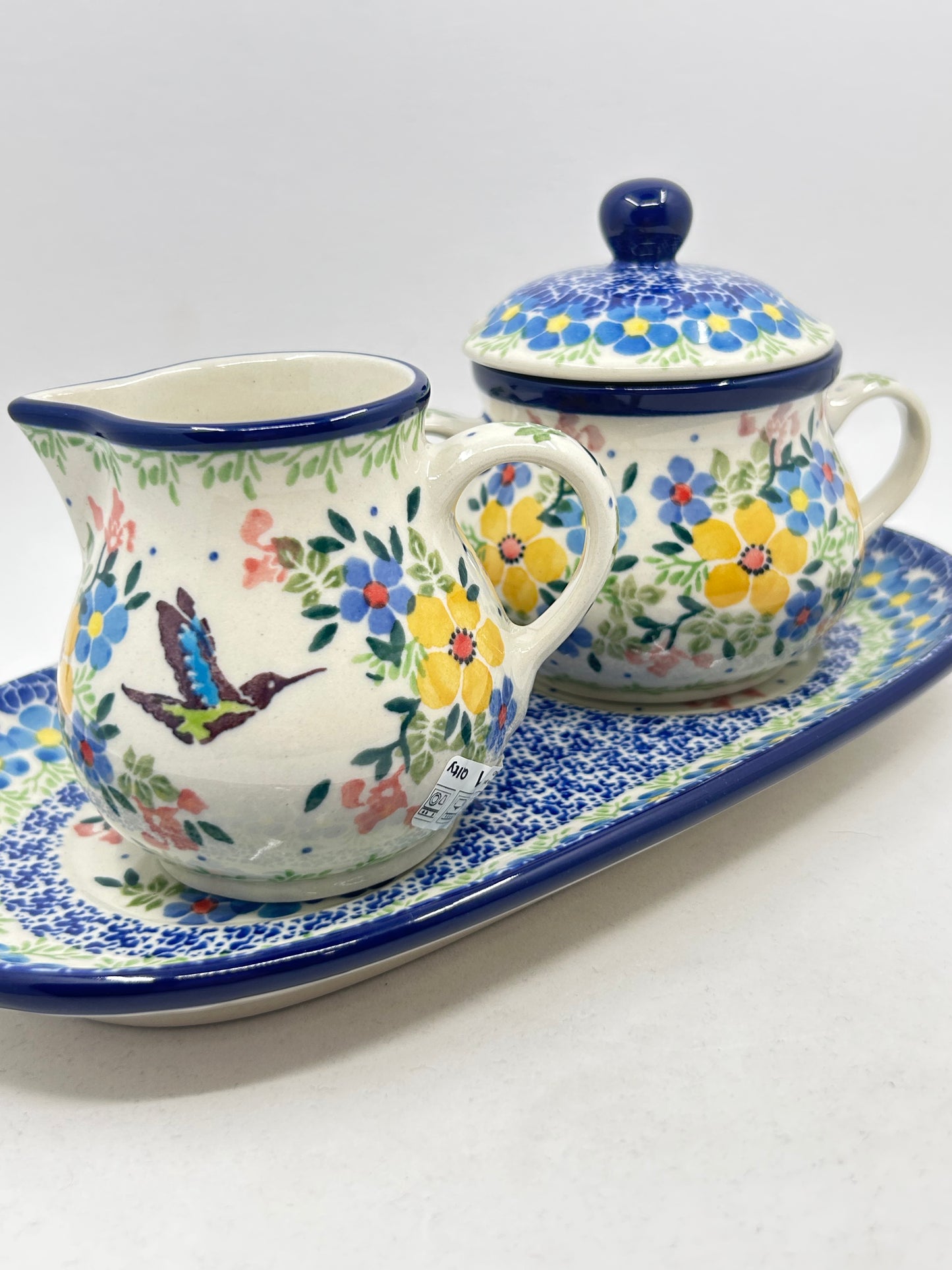 Cream (6 oz) & Sugar (7oz) w/Plate ~ U5166 - U3!