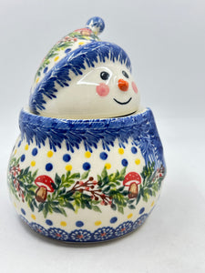 Kalich Snowman Candy Container - Mushroom - UXX1*
