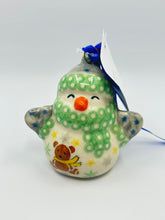 Load image into Gallery viewer, Snowman with Mittens Ornament - Green Hat- UXX3*