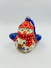 Load image into Gallery viewer, Snowman with Mittens Ornament - Red Hat - UXX1*