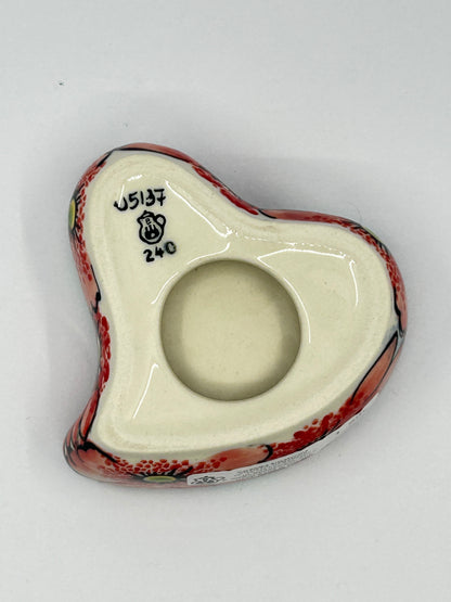 Heart Shaped Tea Light Holder- 3.25" W ~ U5137 - U4!