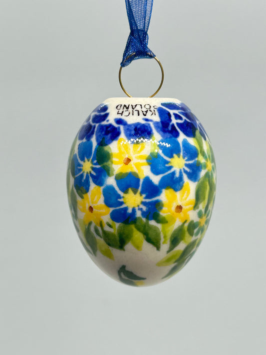 Yellow Floral Hanging Egg - U1