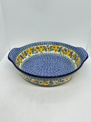 417 ~ Baker ~ Round w/ Handles ~ 10