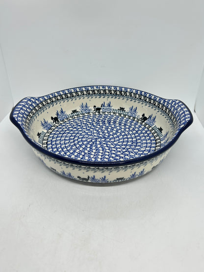 417 ~ Baker ~ Round w/ Handles ~ 10" - 2827X - T4!