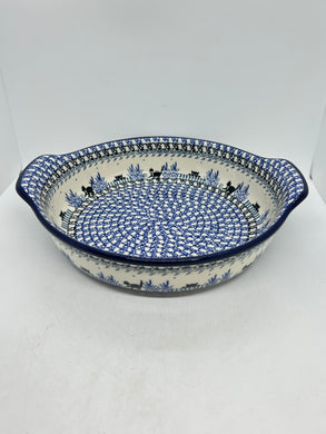 417 ~ Baker ~ Round w/ Handles ~ 10