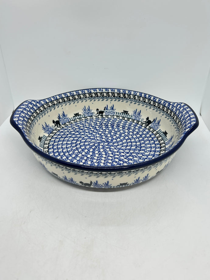 417 ~ Baker ~ Round w/ Handles ~ 10