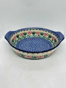 417 ~ Baker ~ Round w/ Handles ~ 10" - 1550X - T3!