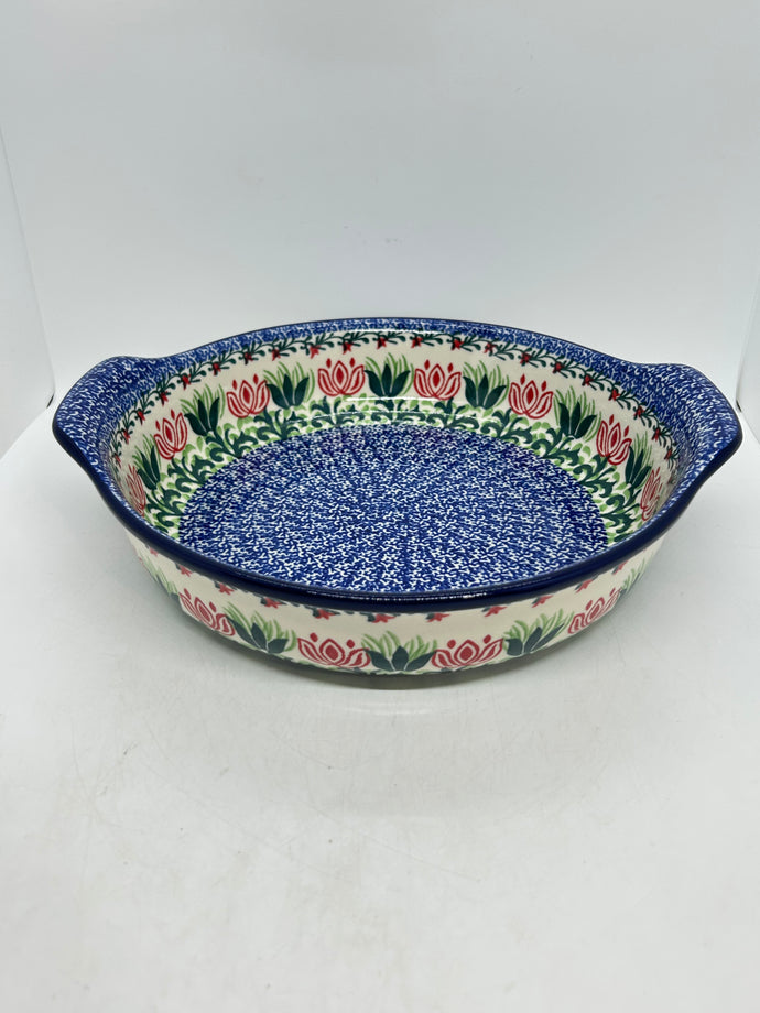 417 ~ Baker ~ Round w/ Handles ~ 10