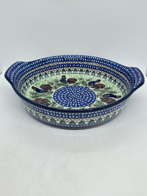 417 ~ Baker ~ Round w/ Handles ~ 10