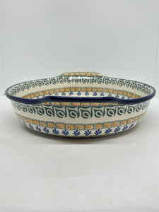 417 ~ Baker ~ Round w/ Handles ~ 10" - 0015X - T1!