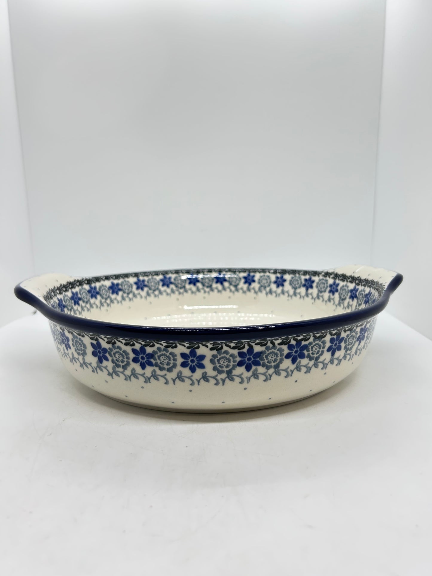 417 ~ Baker ~ Round w/ Handles ~ 10" - 2593X - T3!