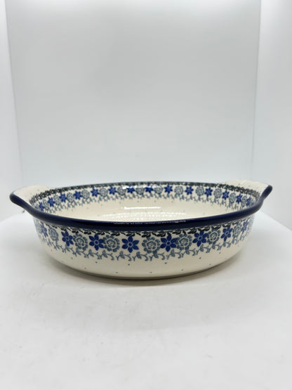 417 ~ Baker ~ Round w/ Handles ~ 10" - 2593X - T3!