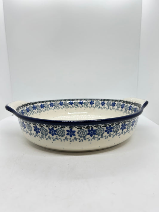 417 ~ Baker ~ Round w/ Handles ~ 10" - 2593X - T3!